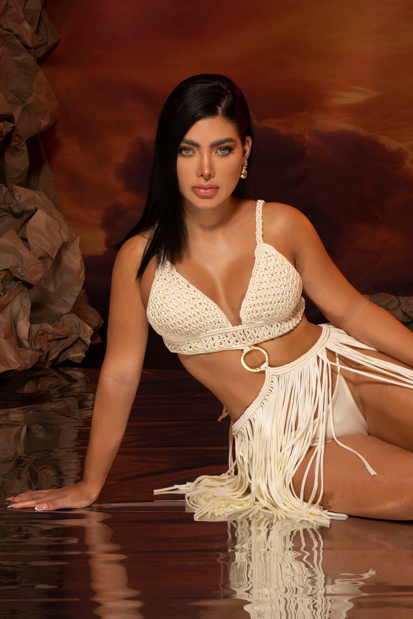Vestido Triada Del Mar Marfil 3 Soul of the beach Alma playera