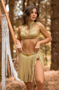 CROPTOP LITORAL FALDA A CORAL II DORADO FOTO FRONTAL OK