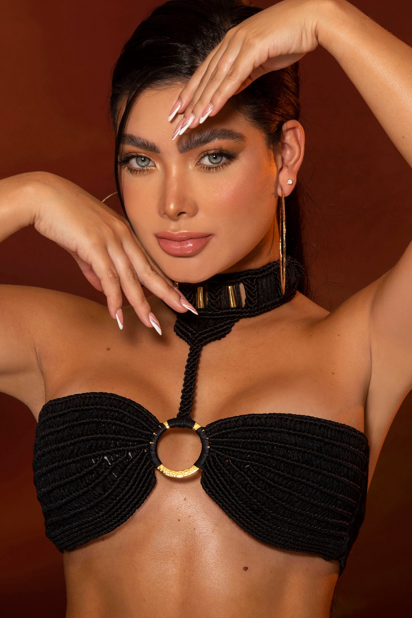 Crop Top Alma Del Mar negro Soul of the beach Alma playera