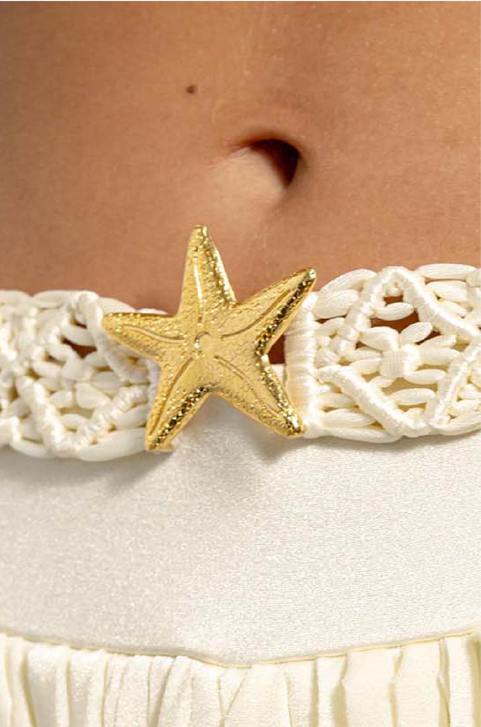 Falda coral II Marfil Tropico Detalle 01